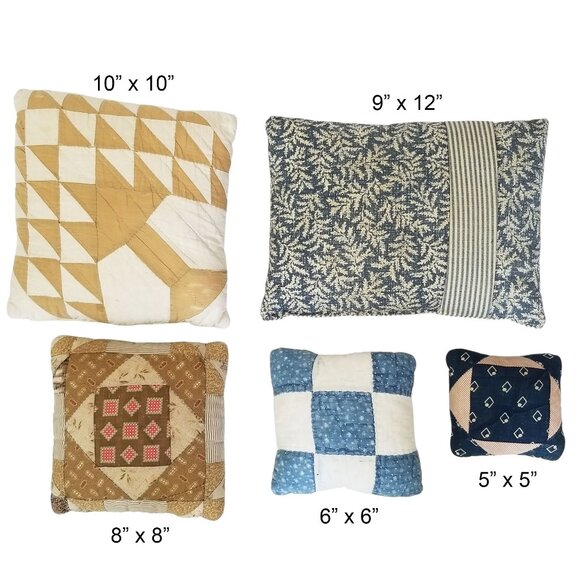 Antique Patchwork Mini Pillows - Picture 2 of 6